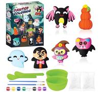 TOPJOWGA Kit de Halloween à Colorier pour Enfants avec Moule, DIY Peinture Kit, Ensembles d'artisanat de Peinture Jouet, Créatifs Cadeaux pour Enfants (Halloween-B)