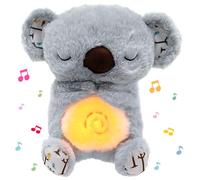TOPJOWGA Peluche Musicale, Peluche Interactive pour Bébé, Veilleuse Peluche Douce et Apaisante Qui Respire et s'allume, Cadeau Parfait pour Filles et Garçons