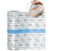 TOPJOWGA Transparent Pansement Bandage, 5cm*10m Bandage Adhésif Extensible, Adhésif Imperméable Plaie Médical Plâtre Fixateur Pansement Extensible Bande de Pansement pour Tatouages