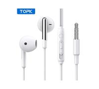 TOPK Earphone In-Ear Volume Control with Microphone 3.5mm Jack Universal for iPhone Android