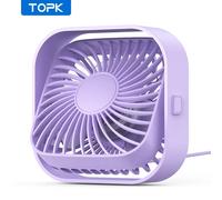 TOPK-Mini ventilateur électrique portable USB,table de ventilateur personnel,chambre debout Gérfor,vent à 3 vitesses,rotatif à 360 °,adapté au camping - Type Purple #A