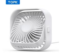 TOPK-Mini ventilateur électrique portable USB,table de ventilateur personnel,chambre debout Gérfor,vent à 3 vitesses,rotatif à 360 °,adapté au camping - Type White #A