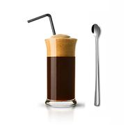 Topkapi 250.620-4-pièces Verres-Set Monaco avec 2 Verres pour frappé, Milkshake, Cocktail, café glacé + 2 Cuillères à Long Manche