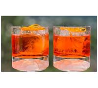 Topkapi Bar & Lounge Negroni Fabrizio - Lot de 2 verres à cocktail - Fabuleux pour Negroni - Verre en cristal de qualité supérieure sans plomb - Effet glace - 260 ml