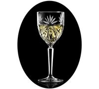 Topkapi elite Lot de 6 verres à vin blanc Oasis en cristal sans plomb Hauteur 19 cm 230 ml