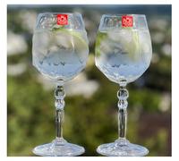 Topkapi Lot de 2 verres à gin Tonic Oslo Ole - Passe au lave-vaisselle - Verre en cristal sans plomb - Résistant à la casse - Fabriqué en Italie - 535 ml - Excellent pour le gin tonic, Aperol Spritz