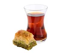 Topkapi - Lot de 6 grands verres à thé turcs « Ajda » ~ 165 cc, transparents