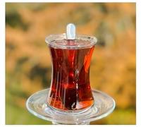 Topkapi - Service à thé turc Aylin-Sultan, 6 verres à thé XL, 6 dessous de verre, 6 cuillères à café, ensemble complet pour 6 personnes