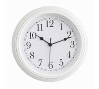 Topkey Horloge Murale silencieuse de Cuisine 22,9 cm rétro sans tic-tac décoratif Chambre Bureau Horloge Murale - Blanc