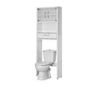 Topkit Meuble Gala 8950 | Dimensions 194 x 65 x 25 cm Étagère de Rangement de Salle de Bain | Armoire sur WC | Blanc, Bois d'ingénierie, 1946525