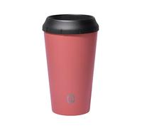 TOPL Tasse à café de voyage réutilisable - Tasse à café isotherme avec technologie Smart 360 Drink et anti-déversement - Passe au lave-vaisselle - Court 340 ml - Corail chaud