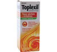 Toplexil 0,33mg/ml Sirop Sans Sucre Toux Sèches Et Irritatives Goût Caramel Flacon 150ml