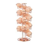 Toplife Distributeur Oeuf, Distributeur Oeuf Spirale Rangement Contient Environ 30-36 Oeufs, Support à Oeufs Peut Ranger et Marquer dans l'ordre - Or rose