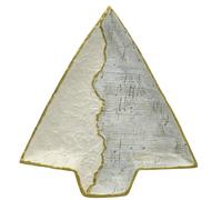 Topline Autriche Disque Sonore Noël Forme D'Arbre Or Blanc Bleu Clair