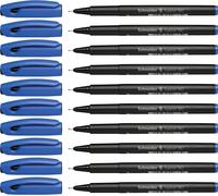 Topliner 967 Stylo Feutre (Fineliner, Pointe Fine 0,4 Mm) Lot De 10, Bleu