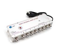 Toplionace Amplificateur de Signal CATV 220V, Amplificateur de Signal de Télévision Par Câble Numérique Analogique 1-in 8-out 30DB, 1030MK8