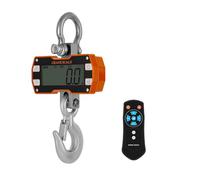 Toplionace Balance de Grue Haute Résolution 1T/2T Balance Suspendue Balance de Suspension Balance à Crochet écran LCD (2T, Orange)