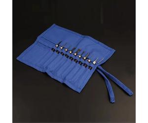 Toplionace Ensemble D'outils à Sculpter la Calebasse avec Manche en Bois de Santal Violet et Sac de Rangement