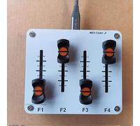 Toplionace Fader MIDI 4 Canaux 42mm, Contrôle CC Personnalisé avec Interface USB pour Logiciel Daw Musical
