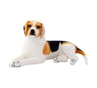 TOPLITHE Peluche Chien Beagle, Animaux Peluche Beagle Réalistes Oreiller Peluche Jouet for Enfants Et Adultes Cadeau Anniversaire Noël(Lying Down,75CM/29IN)