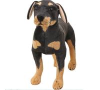 TOPLITHE Peluche de Chien de Simulation, Chiot Rottweiler réaliste, Animal en Peluche Doux, Jouet en Peluche for garçons et Filles, Cadeaux d'anniversaire de Noël(70CM)