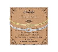 Toplstud Bracelets assortis en argent et or pour couples, Saint-Valentin, anniversaire de mariage, cadeau d'anniversaire pour petit ami, petite amie, âme sœur