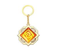 TopLucky Genshin Porte-clés lumineux en forme de personnage de Liyue Vision Geo Doré