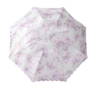 TopLucky Parasol blanc pivoine dentelle anti-UV 2 parapluie pliable UPF50+ parapluie vintage fleur parapluie pour fête de mariage et séance photo, blanc