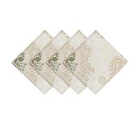TOPLUXE Serviette de Table en Tissu 45x45cm Lavables, Décoration de Table pour Salle à Manger, Restaurant, Hôtels, Fête (Lot de 4, Floral)