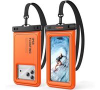 TopMade Lot de 2 pochettes flottantes étanches IP68 pour téléphone portable de plage/kayak/croisière, sac étanche pour téléphone portable pour iPhone 17, 16, 15 Pro Max, Samsung S26 Ultra jusqu'à 7