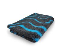 Topmast Vetbed, Tapis de Chien Antidérapant, 150 x 100 cm, Waves, Turquoise, Lavable en Machine, Pour Chiens et Chiots (Large)