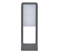 topmo-plus lampe exterieure pour poteaux potelet éclairage pour terrasse et patio 220 volt Aluminium/PC balise fond gris / 25W LED bridgelux SMD intégré 46cm blanc chaud