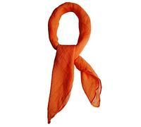 Topmode Foulard carré 70cm couleur unie Femmes/Enfants (Orange)