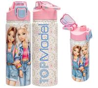 Depesche Gourde isotherme TOPModel 14111 Festival Fun – Acier inoxydable, rose/crème, env. 600 ml