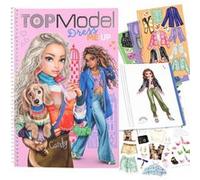 Depesche 12724 TOPModel Dress Me Up - Livre d'autocollants de 21 Pages pour créer des Tenues Chics, Cahier de coloriage avec 7 Feuilles d'autocollants