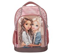 Depesche Sac à dos d'école TOPModel 14009 Dots Rose – motif mannequin, pois, bretelles réglables