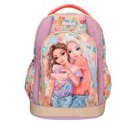 Depesche Sac à dos TOPModel Girl Power 13285 Beige et violet – motif, bretelles réglables