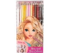 Depesche Set de crayons de couleur TOPModel filles Mr. Wonderful 14 pièces bois 18 cm Multicolore