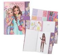 Depesche 13584 TOPModel - Livre de coloriage avec 33 Pages pré-imprimées pour créer des Tenues, kit Comprenant Papier, Pochoir, Autocollants et Bien d'autres Choses Encore.