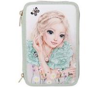 TOPModel - Trousse - 3 compartiments, broderie - 100 % polyester - vert sauge - Sentiment d'Été Vert G