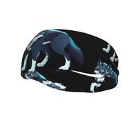 Topo Map Wolf Pack Yoga Sports Fitness Bandeau élastique Unisexe Running Basketball Bandeau Sport Absorption de la Sueur