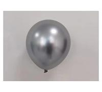TOPOB Épais 2,8 grammes de 30,5 cm filet de ballon en métal chromé rouge - Ballon en latex rond coloré ballon de festival festif (taille : 1,8 g d'argent 50.)