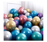 TOPOB Épais 2,8 grammes de ballons métalliques de 30,5 cm, chrome rouge, ballon en latex rond coloré, ballon ballon de festival festif (taille : 2,8 grammes de couleurs mélangées 50.)