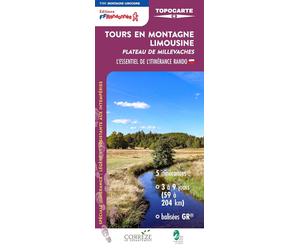 Topocarte - Tours en montagne limousine, Plateau de Millevaches | FFRandonnée