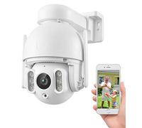 Topodome 2K PTZ Camera Surveillance WiFi Exterieure, Caméra de Sécurité Extérieur, Wi-FI 5G, Suivi Automatique 360°, Vision Nocturne Couleur 50m, RTSP, Alarme Humain/Véhicule, Montage au Plafond IP66