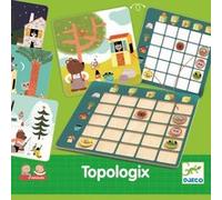 DJECO Eduludo Topologix - Jeu de Repérage pour Le Développement de la Conscience Spatiale et l'Acquisition des Compétences Cognitives - 4 à 6 Ans - Contient 1 Plateau, 20 Cartes Défi, 5 Jetons