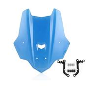 TOPOLVLCKC Carénage Avant De Pare-Brise De Moto Wolf Line avec Support pour Y&amaha MT10 FZ10 2016-2021 Pare-Brise Couverture Moto(Blue)
