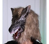 TOPOQ Masque d'Halloween en forme de tête de loup-garou pour adultes - Masque d'horreur effrayant pour fête costumée - Accessoires de cosplay