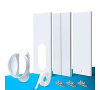 TOPOWN Lot de 3 plaques de kit de fenêtre pour climatiseur portable, kit d'évent pour fenêtre de climatiseur portable pour diamètre 13 cm/15 cm, réglage de la longueur