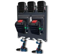 TOPOWN Support mural 3 en 1 pour chargeurs Bosch (Home & Garden), AL1880 CV et AL1830 CV pour batteries Bosch 18 V et 14,4 V
